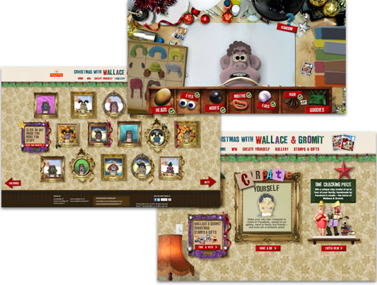 Wallace & Gromit site pages